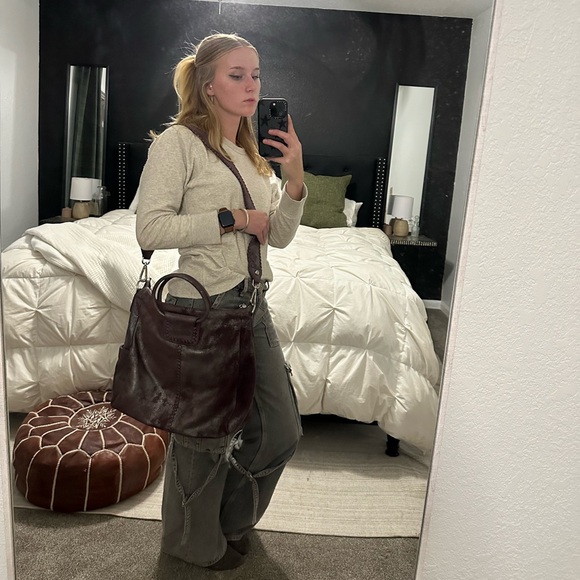 HOBO Sheila Large Satchel Plum Graphite Purse - Picture 8 of 13